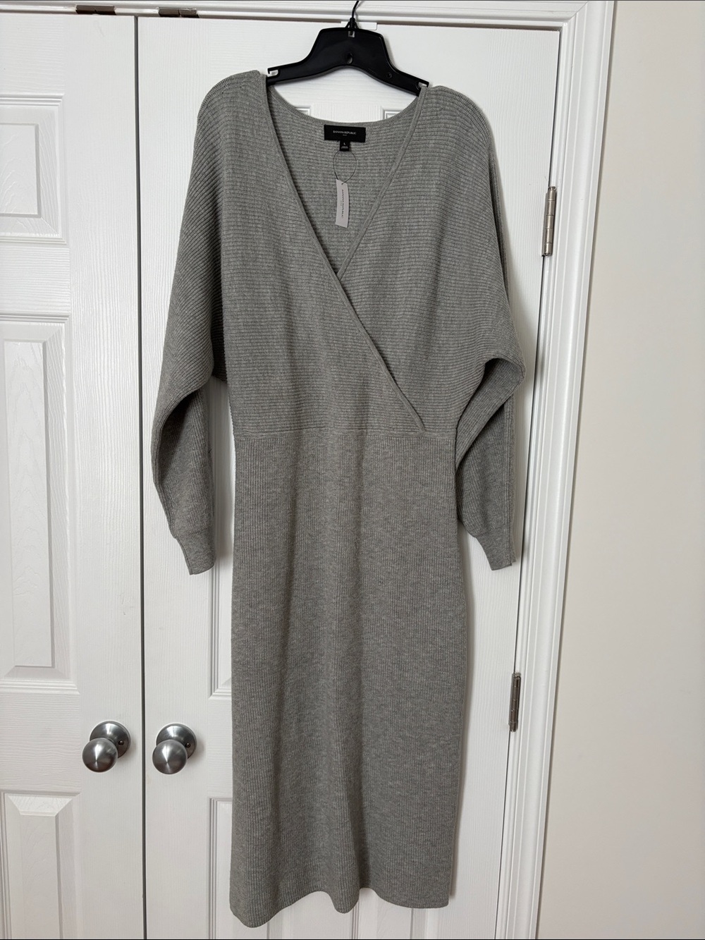 NWT Banana Republic Knit Wrap-Style Midi Sweater Dress